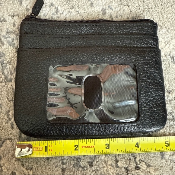 Buxton Women's Black Pebble Vegan Leather Large ID Insert Coin Case Wallet - Picture 2 of 7